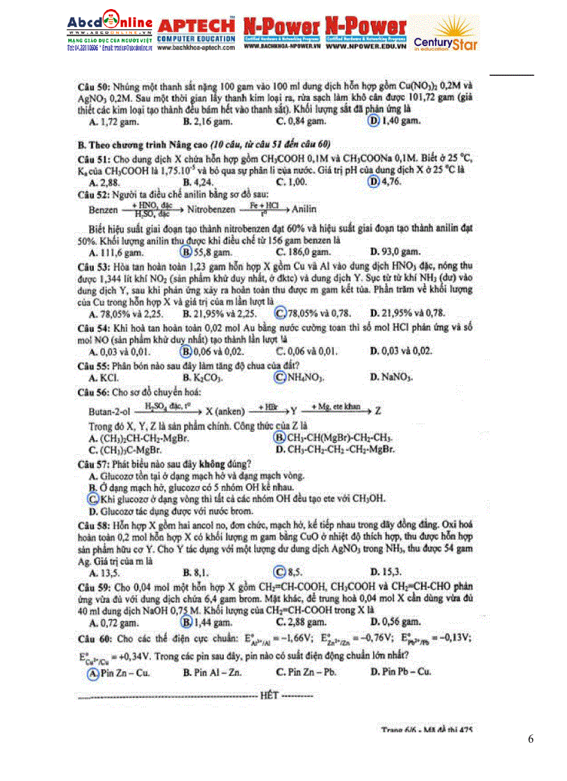 image for page Đề thi TS ĐH khối B môn Hóa năm 2009