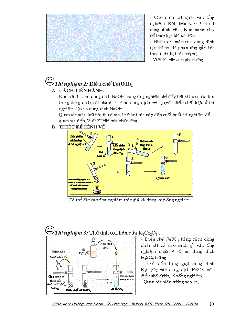 image for page Hướng dẫn thiết kế các thí nghiệm thực hành hóa học lớp 12 CB