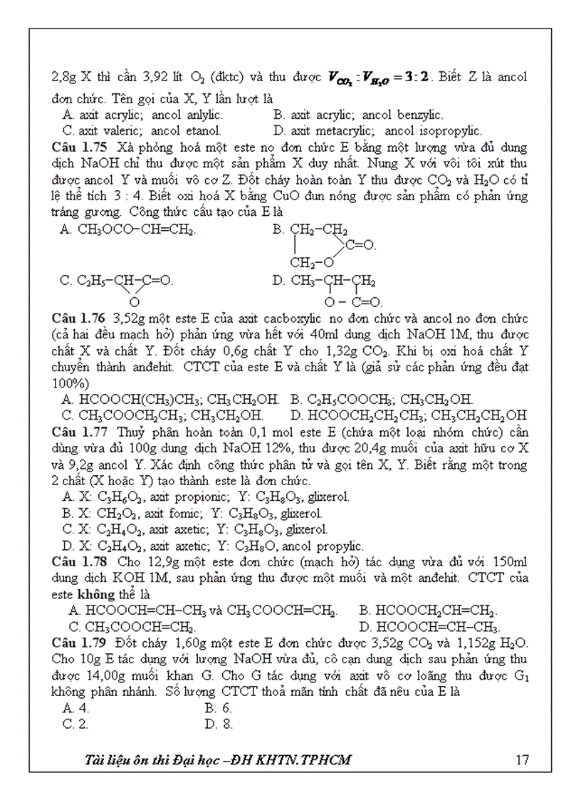 image for page Tài liệu ôn thi Hóa học 12