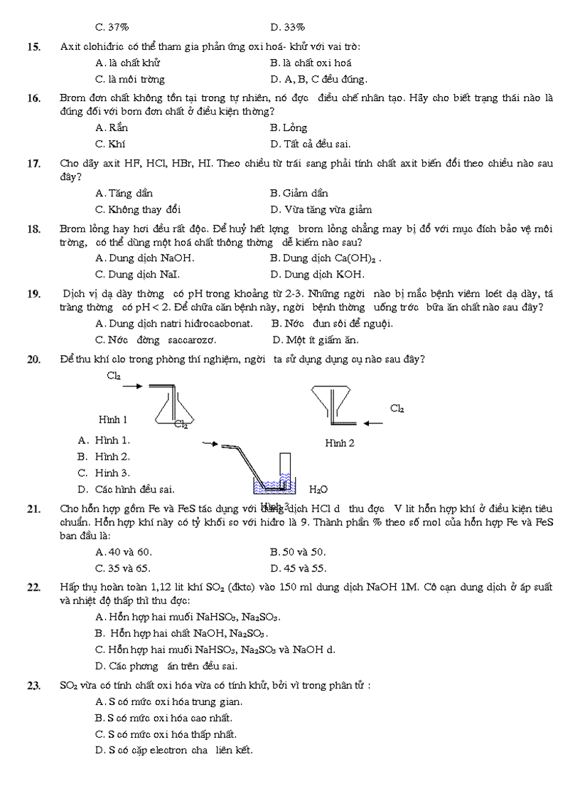 10 đề thi hóa học