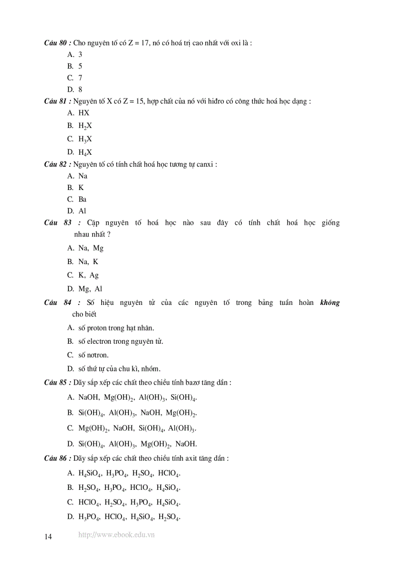 image for page 1000 Bài Trắc Nghiệm Hóa Học