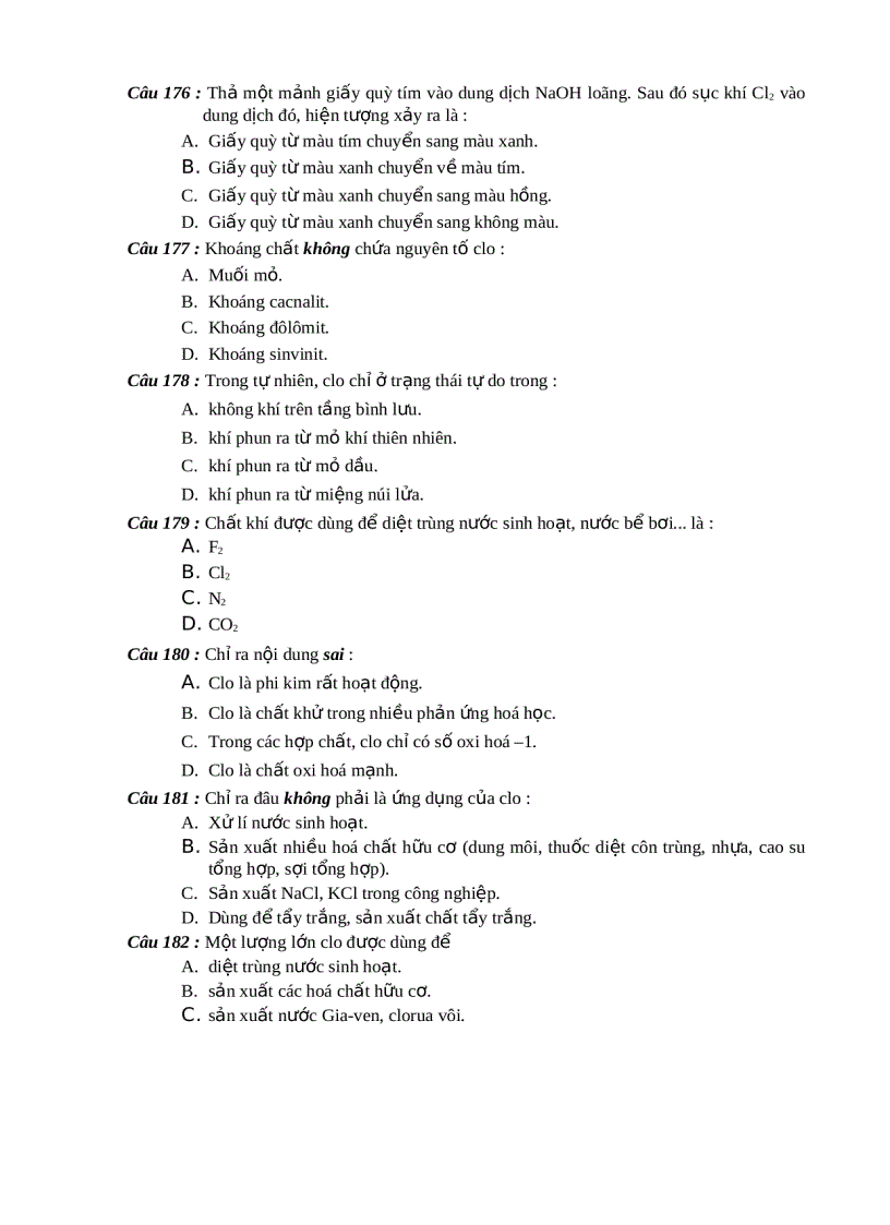 image for page 1000 BT Trac nghiem Hoa THPT