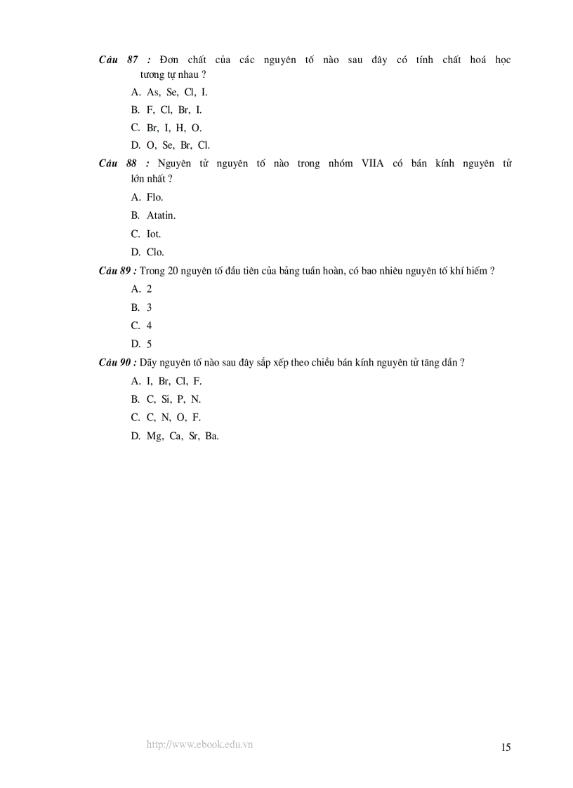 image for page 1000 câu trắc nghiệm Hóa học luyện thi ĐH