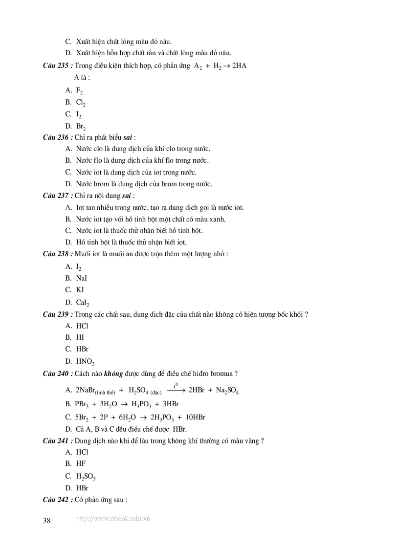 image for page 1000 câu trắc nghiệm Hóa học luyện thi ĐH