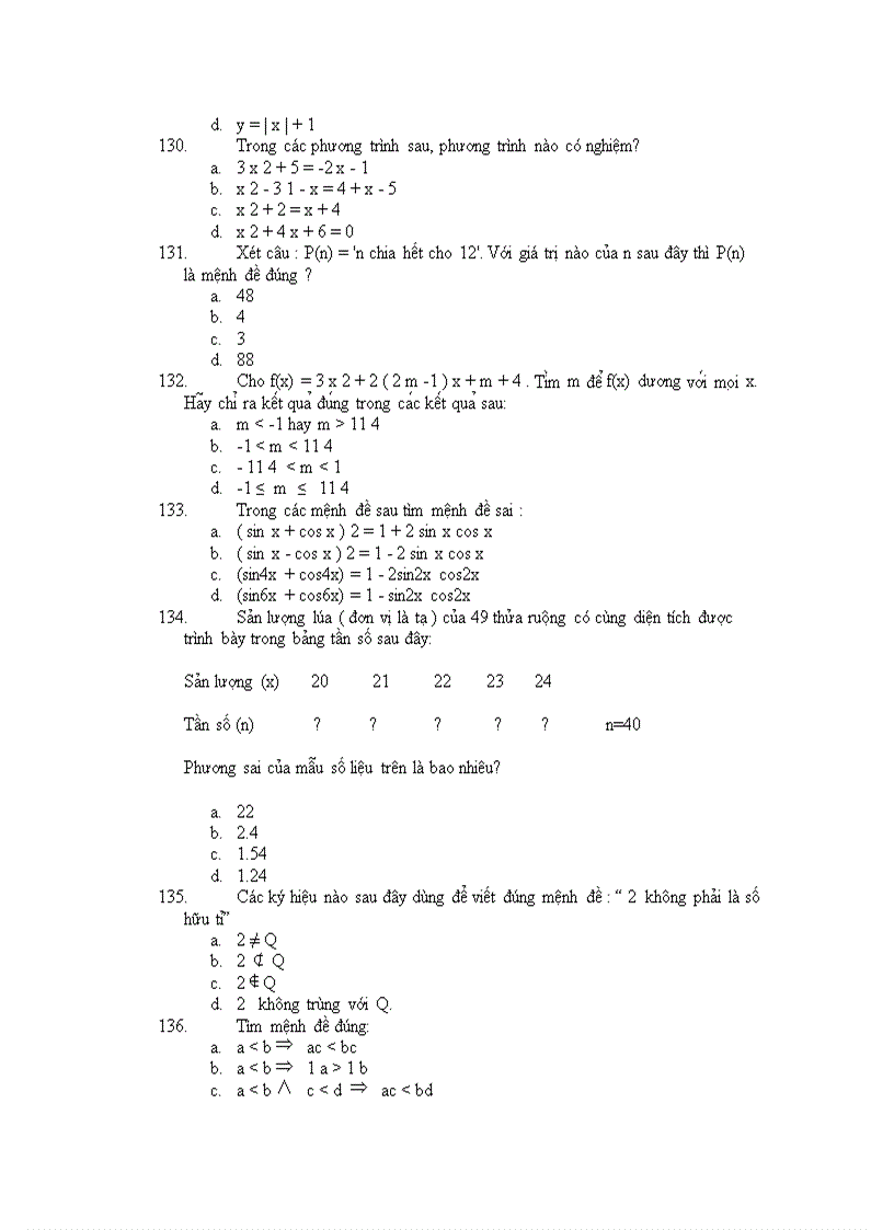 image for page 150 câu trác nghiệm hay