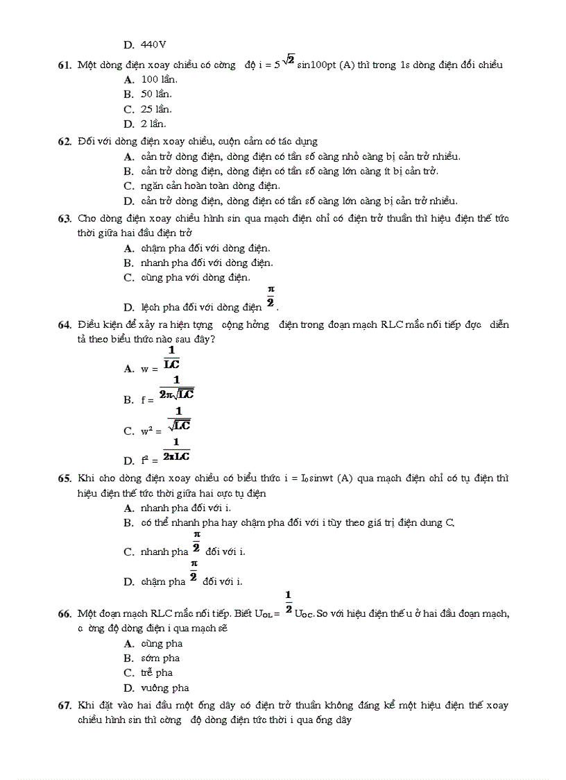 image for page 150 cau trac nghiem vat ly