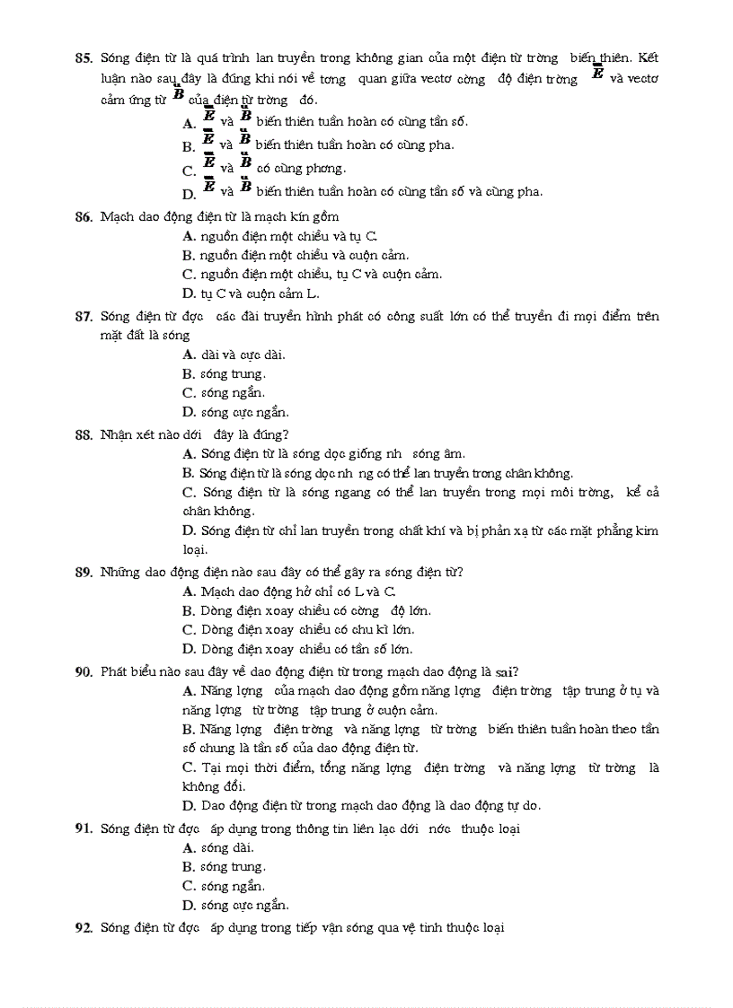 image for page 150 cau trac nghiem vat ly