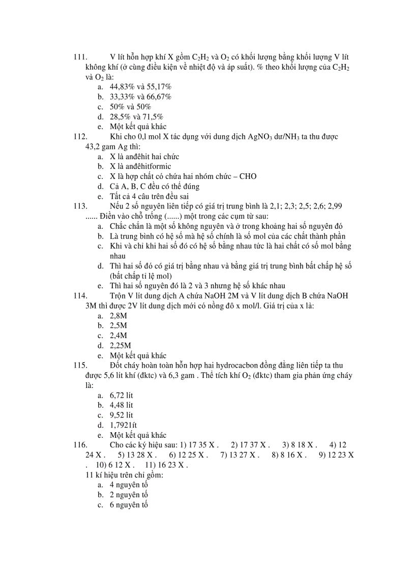 image for page 300 câu hỏi trắc nghiệm hóa có Đáp án