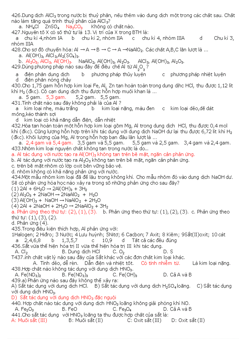 image for page 500 câu hỏi TN hóa