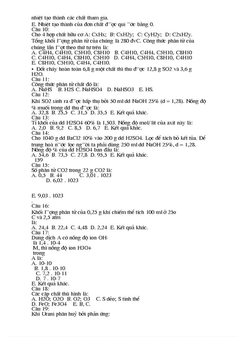 image for page 800 câu trắc nghiệm hóa học