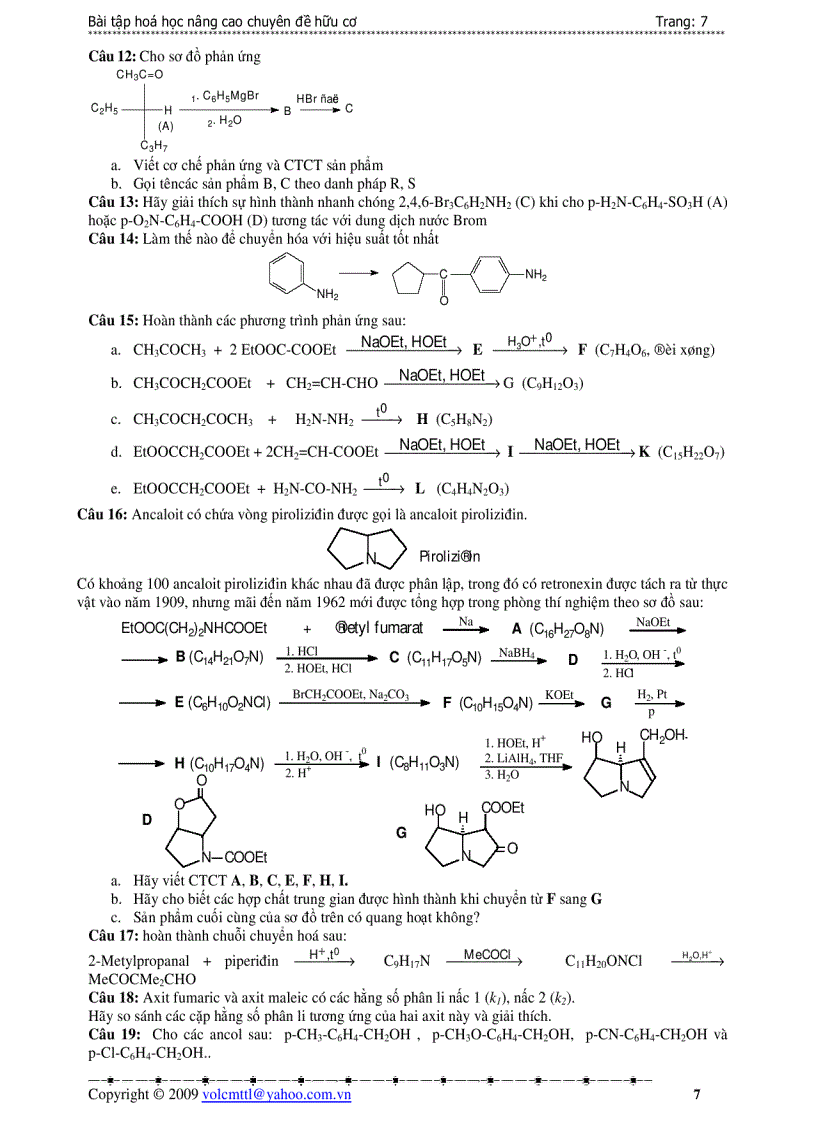 image for page Bài tập hóa hữu cơ HSG
