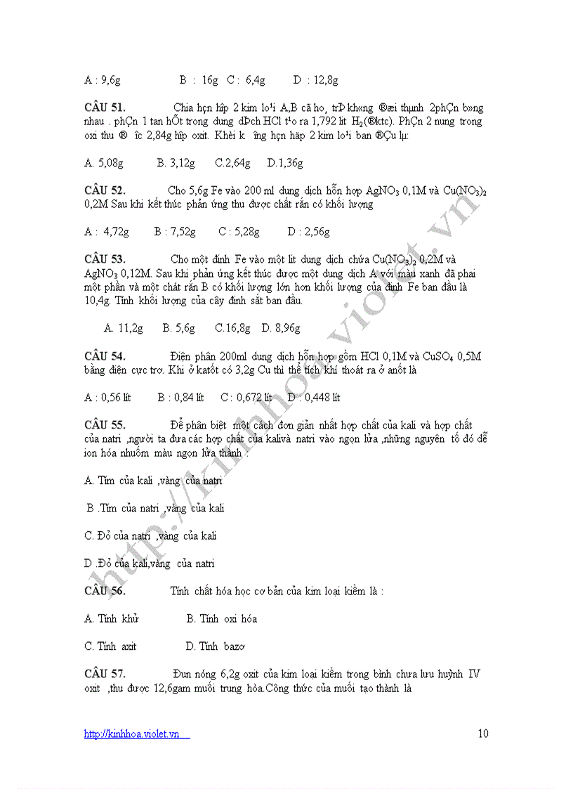 image for page Bài tập TN hoá