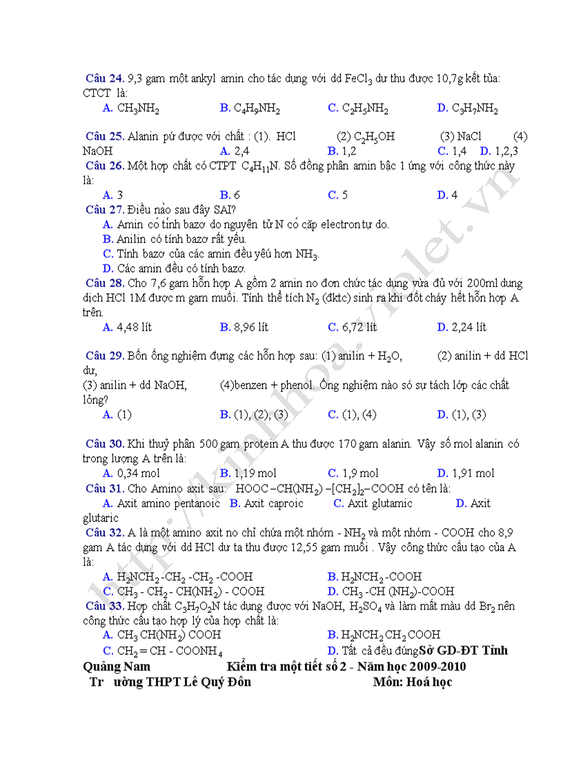 image for page Bộ đề ôn thi TN hóa 12 N C