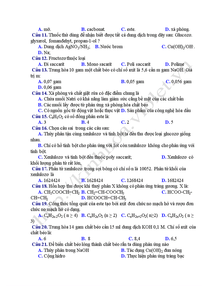 image for page Bộ đề ôn thi TN hóa 12 N C