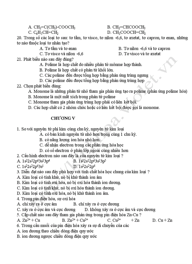 image for page Bộ đề ôn thi TN hóa 12 N C