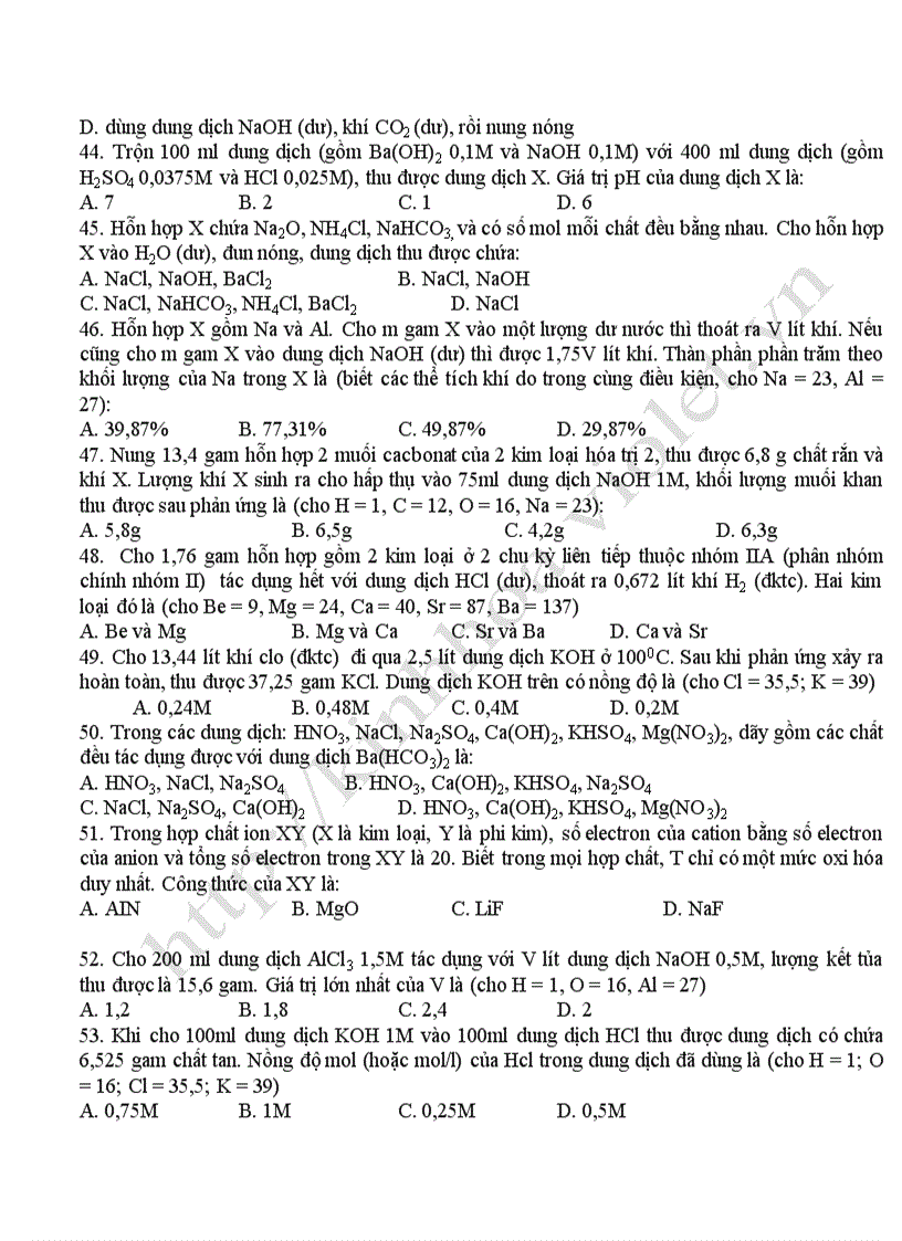 image for page Bộ đề ôn thi TN hóa 12 N C