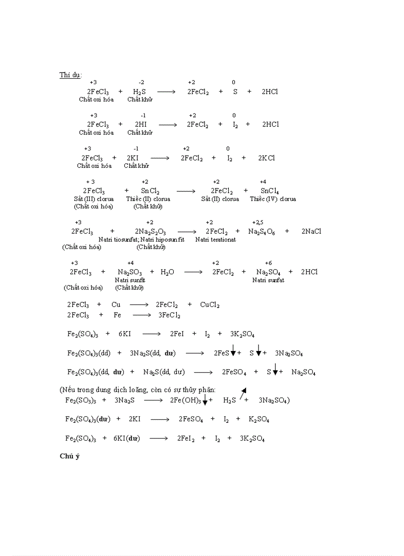 image for page Các phản ứng Oxi hóa khử thường gặp