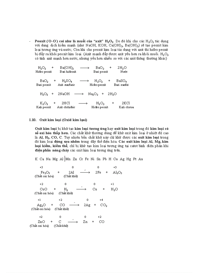image for page Các phản ứng Oxi hóa khử thường gặp