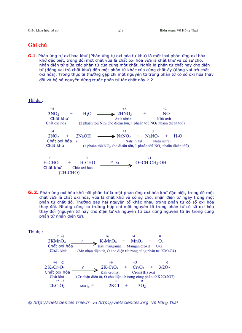 image for page Các phương pháp cân bằng phản ứng Oxi hóa Khử