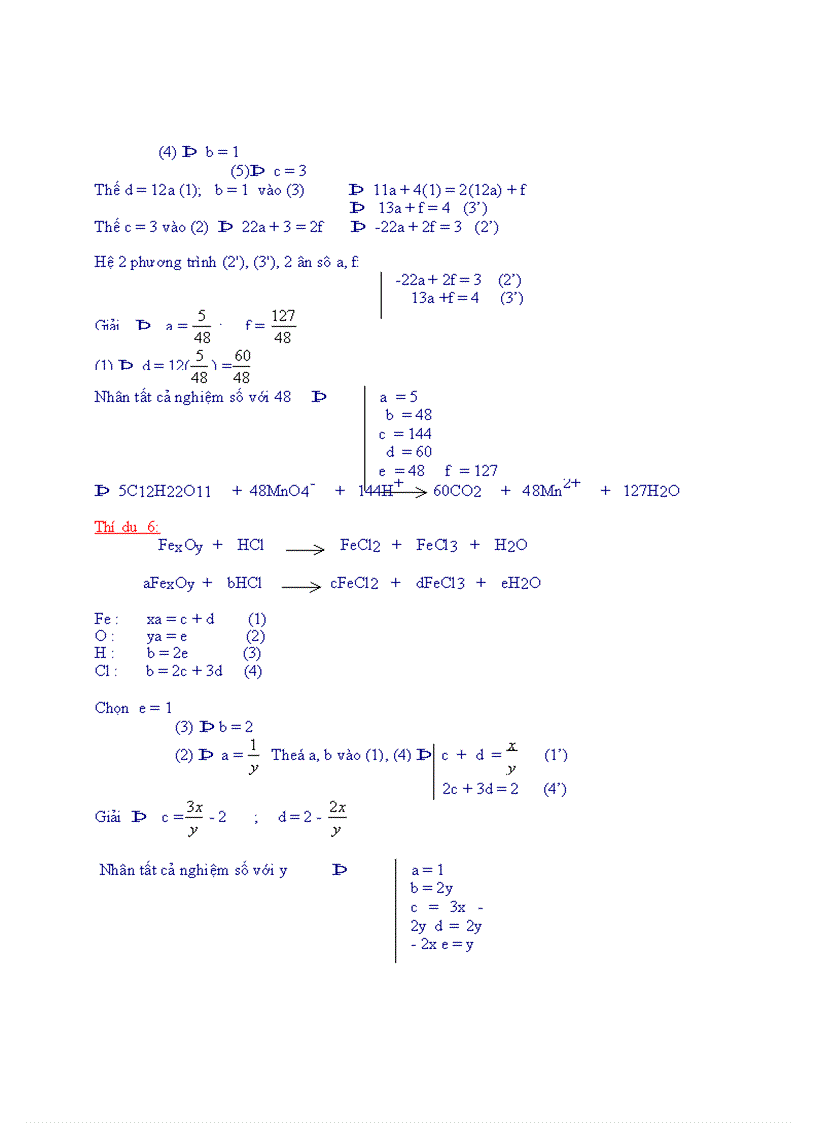 image for page Các phương pháp cân bằng phản ứng