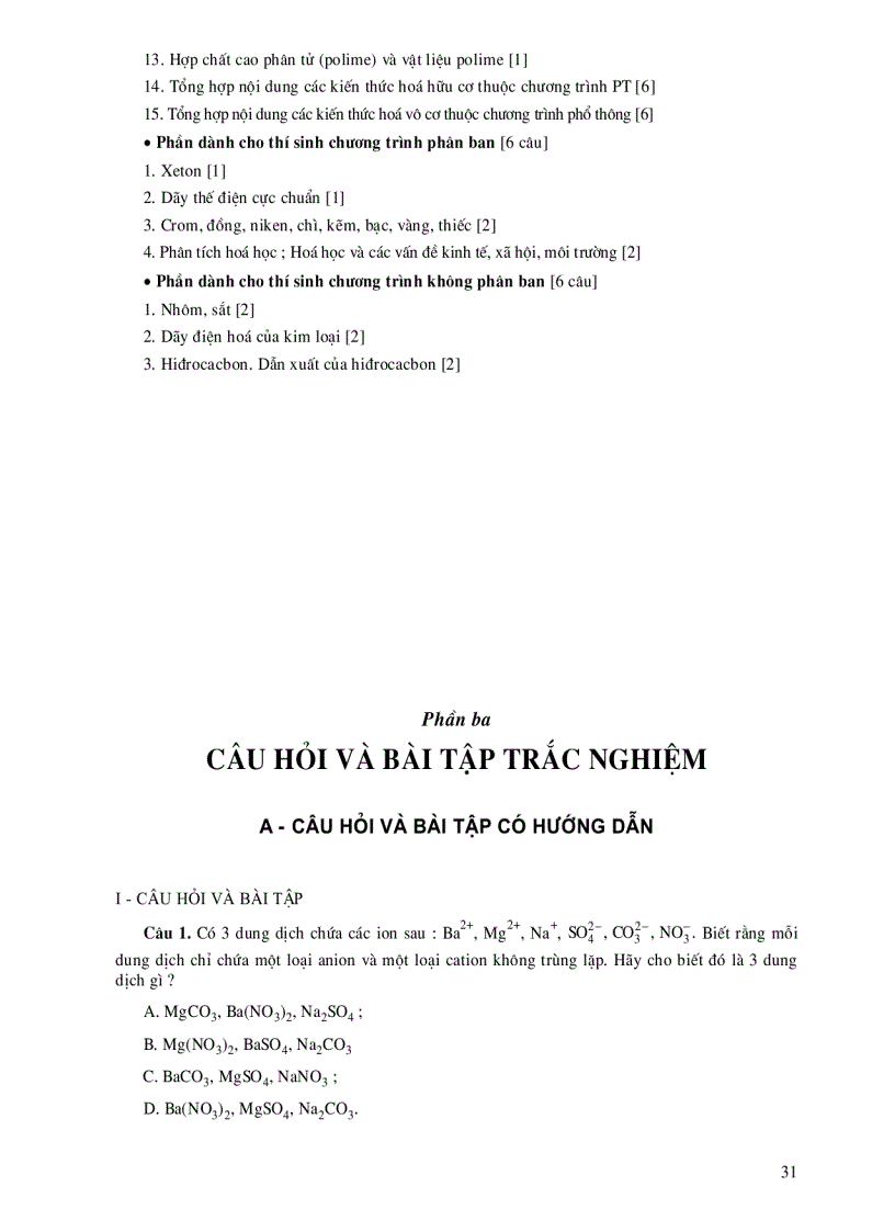 image for page Cac dang toan hoa hoc trac nghiem