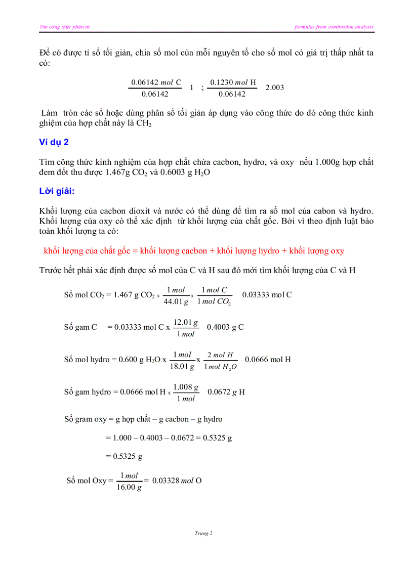 image for page Cách tìm công thức phân tử
