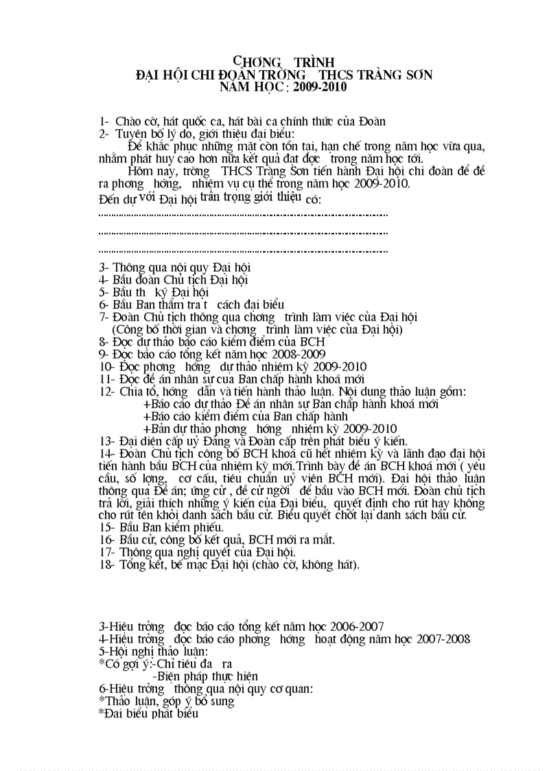 image for page Chuong trinh dai hoi doan