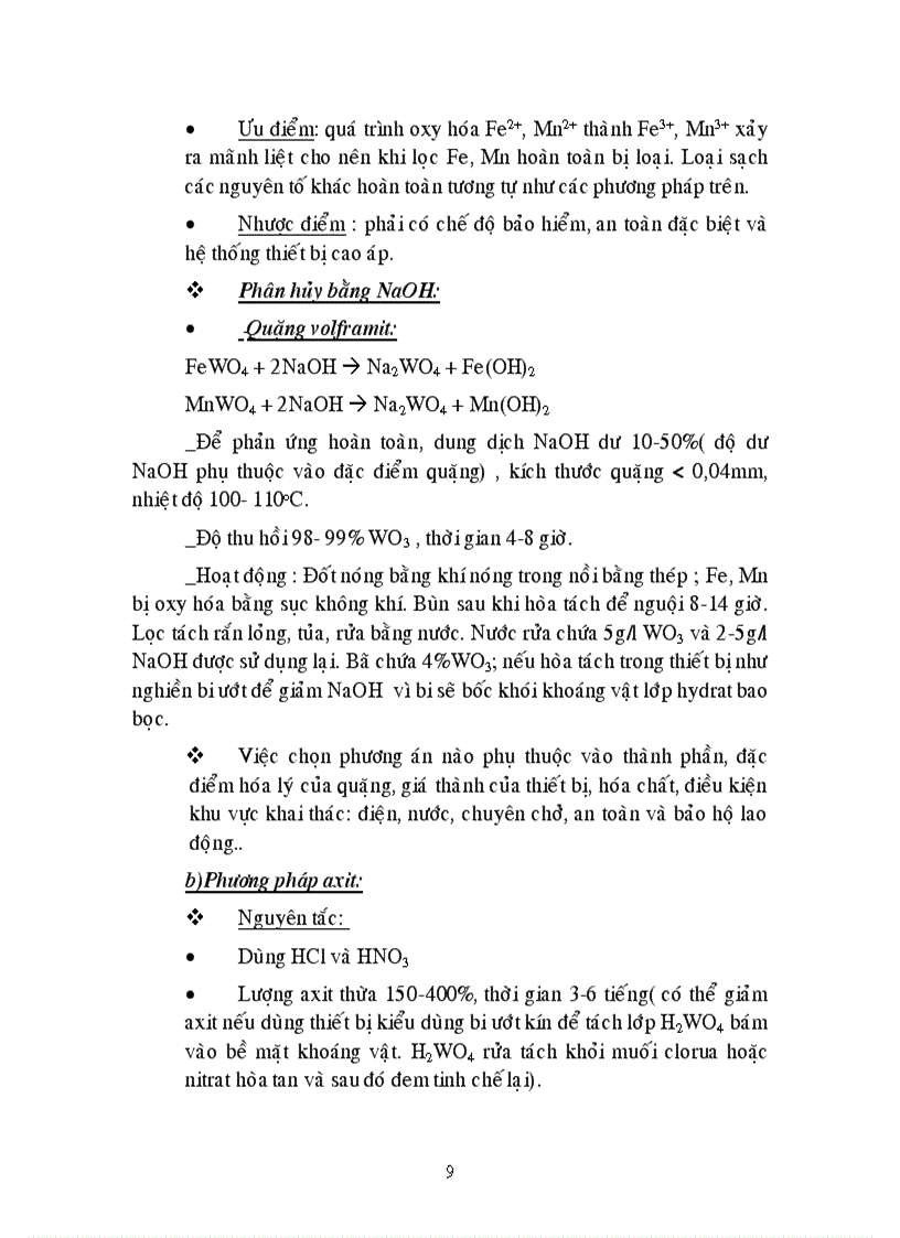 image for page Công nghệ Vonfram