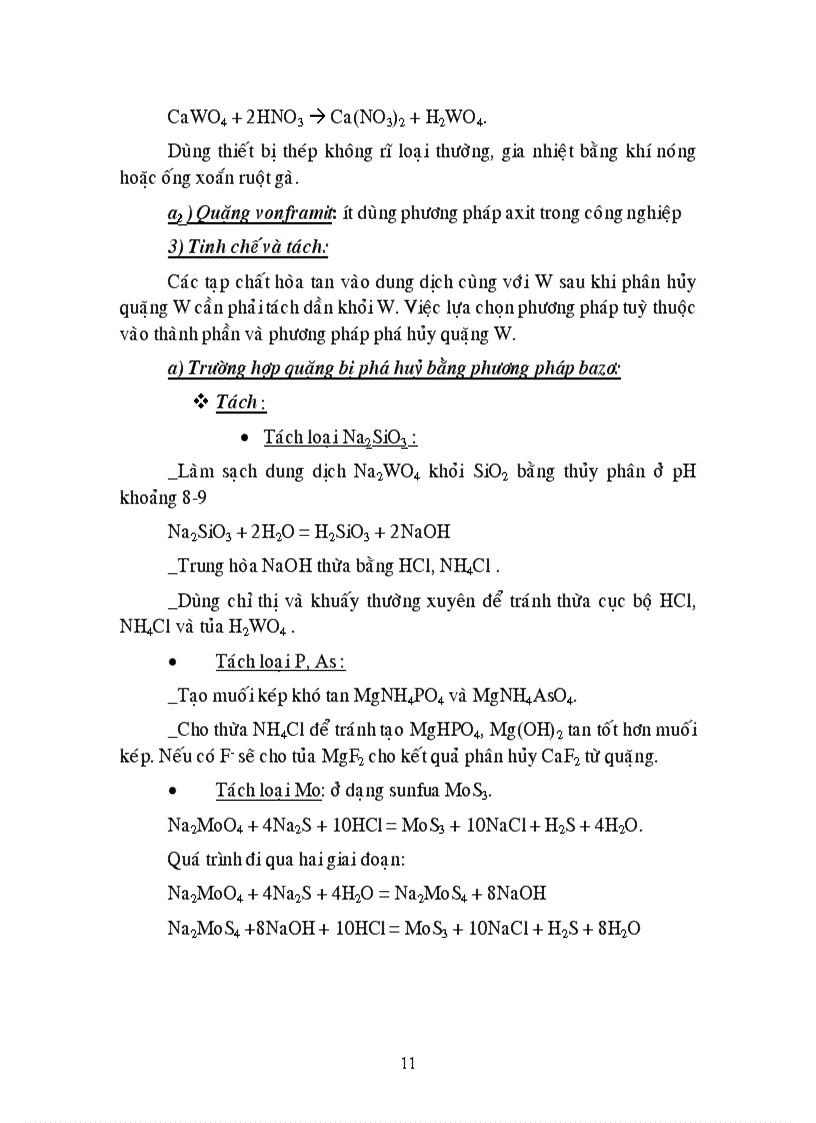 image for page Công nghệ Vonfram