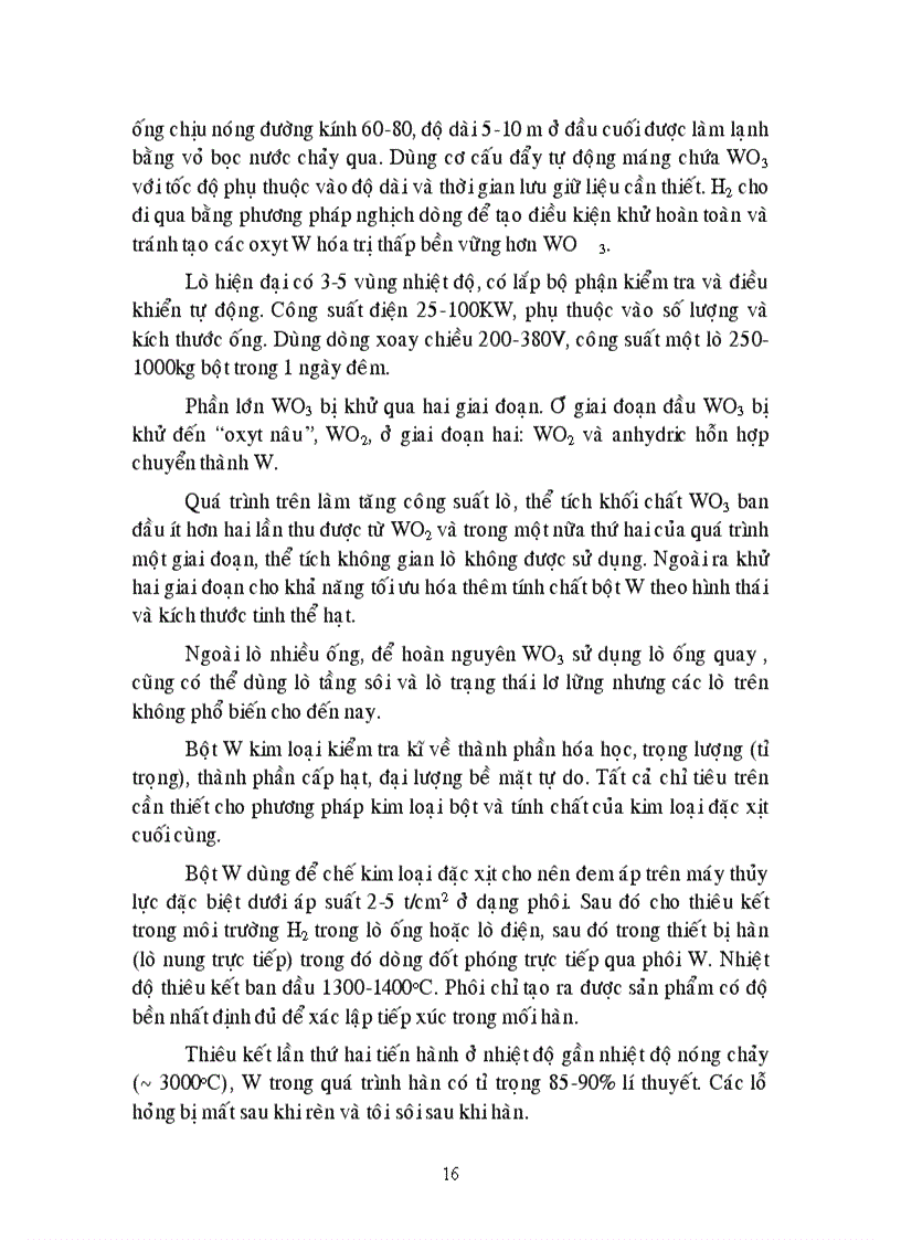 image for page Công nghệ Vonfram