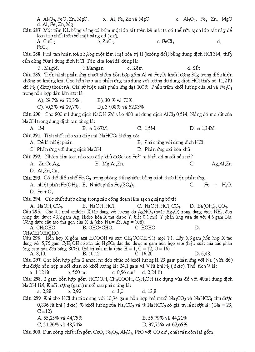 image for page Đề đấp án 500 câu hỏi trắc nghiêm hóa 12
