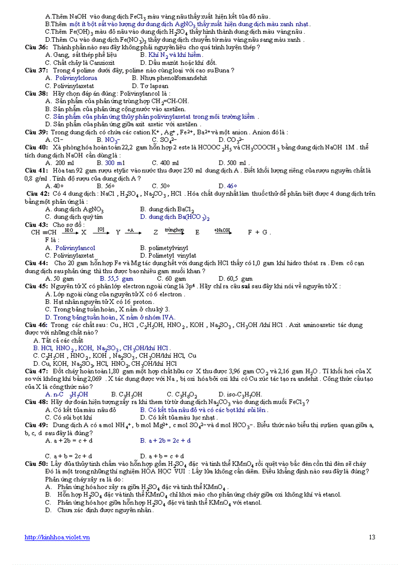 image for page Đề ôn thi TN ĐH hóa