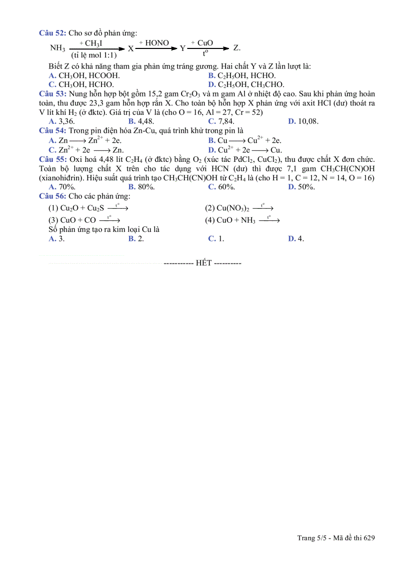 image for page Đề thi Hóa khối B 2007