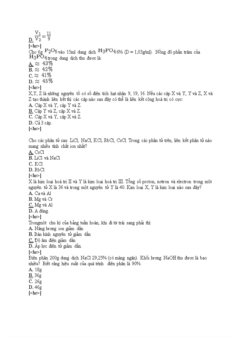 image for page Đề thi trắc nghiệm môn hóa cấp 3 11
