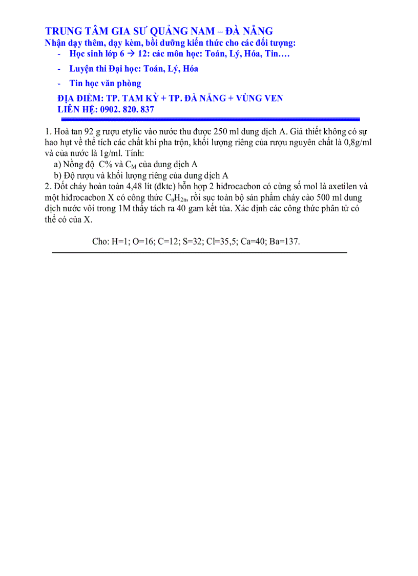 image for page Đề thi vào lớp 10 chuyên hóa đh vinh