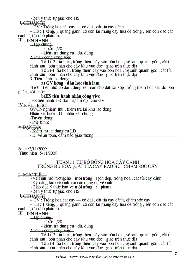 image for page Giáo án lao đông lớp 9