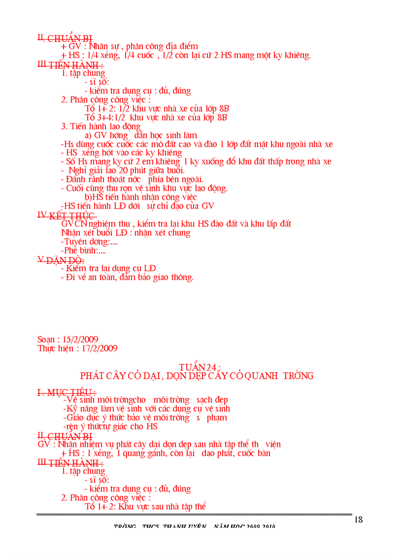 image for page Giáo án lao đông lớp 9