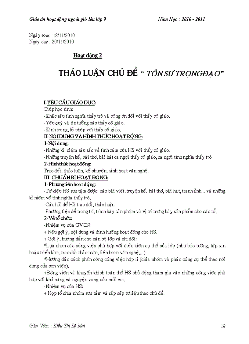 image for page HDNG lên lớp