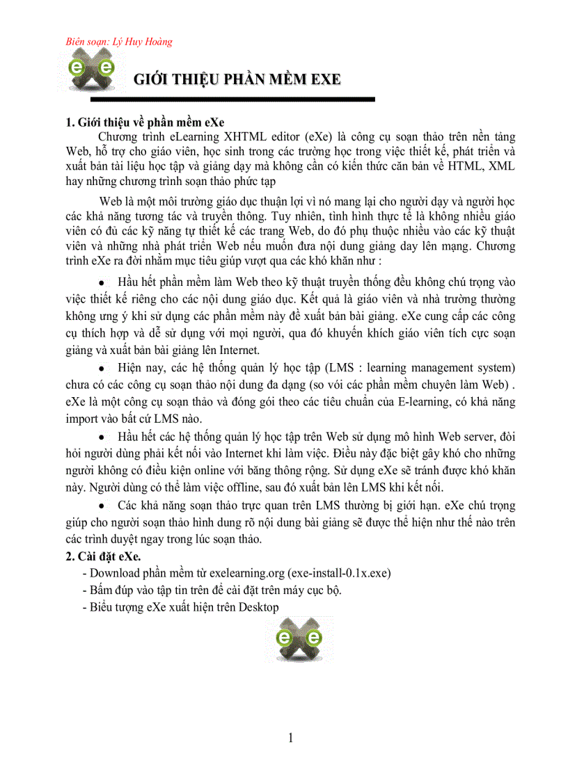 image for page Hướng dẫn sử dụng phần mềm eXe