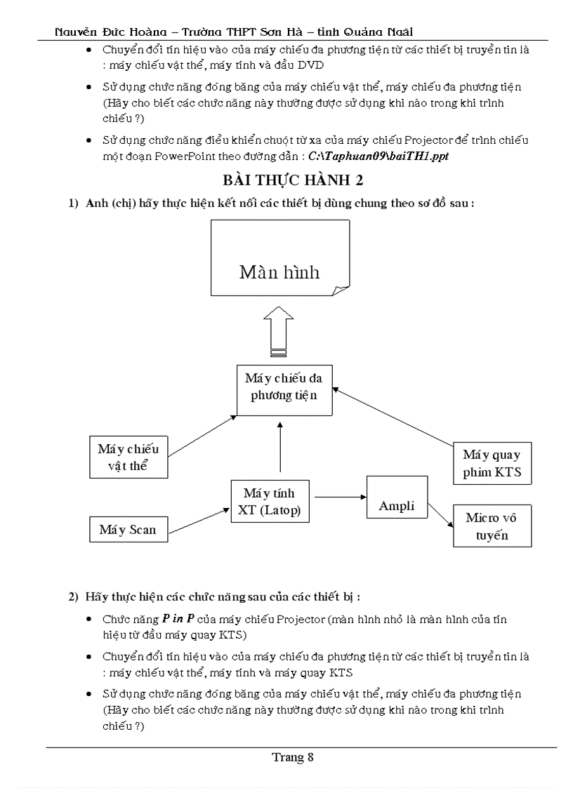 image for page Hướng dẫn sử dụng thiết bị dùng chung khi giảng dạy bằng giáo án điện tử