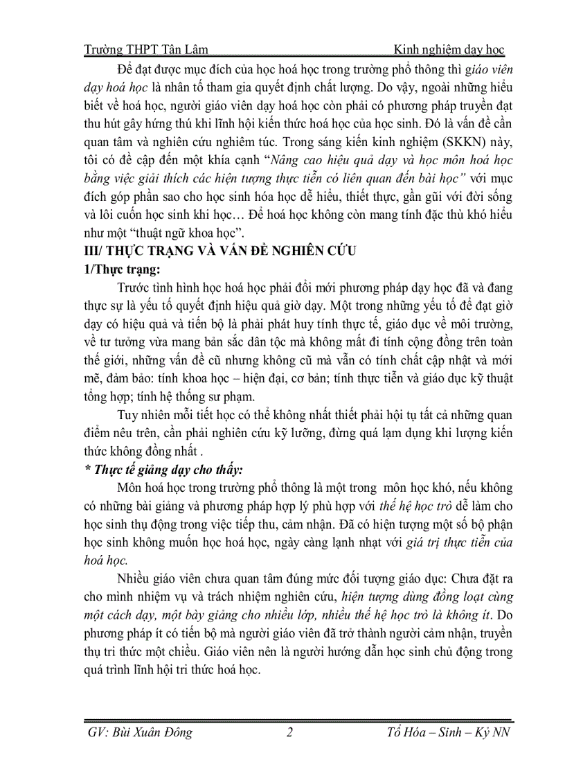 image for page Kndh vận dụng kiến thức hóa học vào giải thích các hiện tượng thực tế