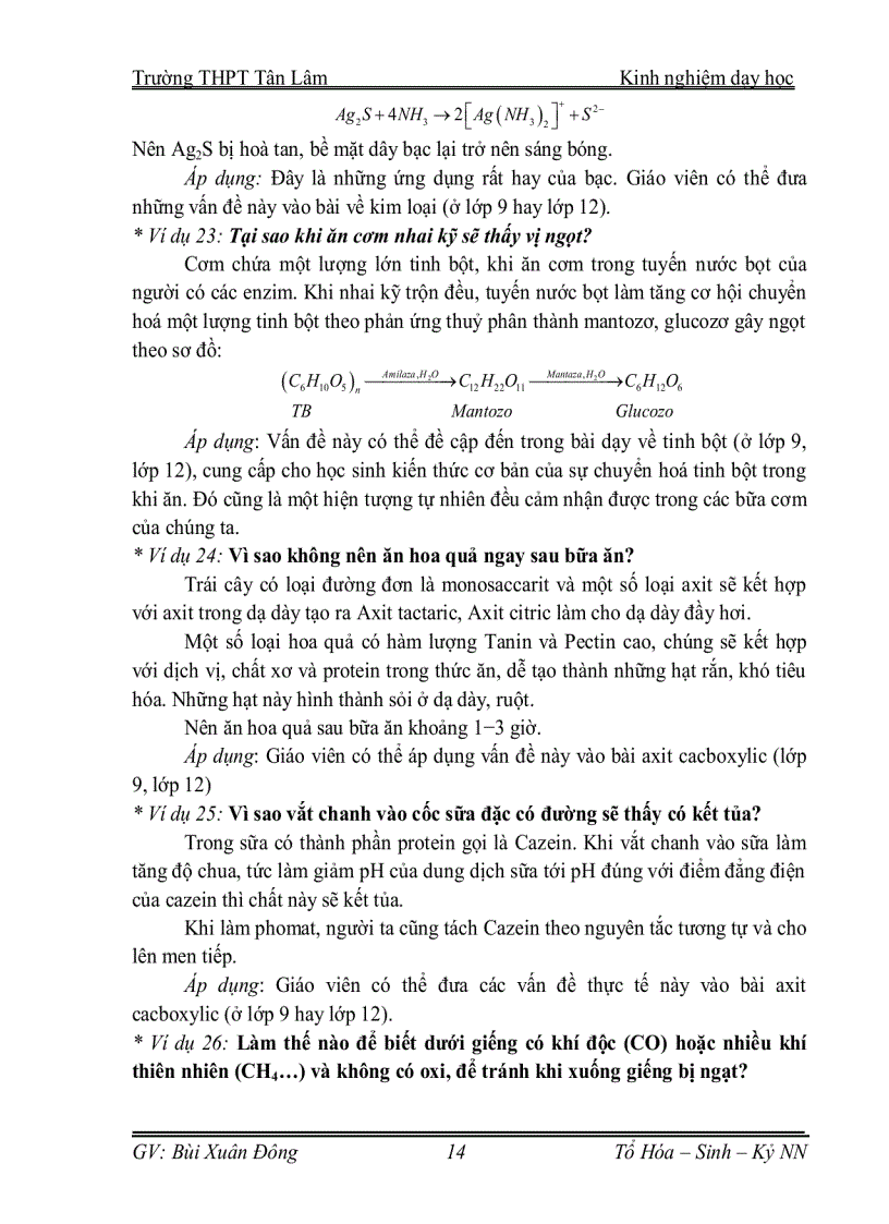 image for page Kndh vận dụng kiến thức hóa học vào giải thích các hiện tượng thực tế