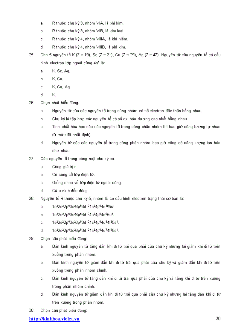 image for page Ngân hàng câu hỏi hoá TN