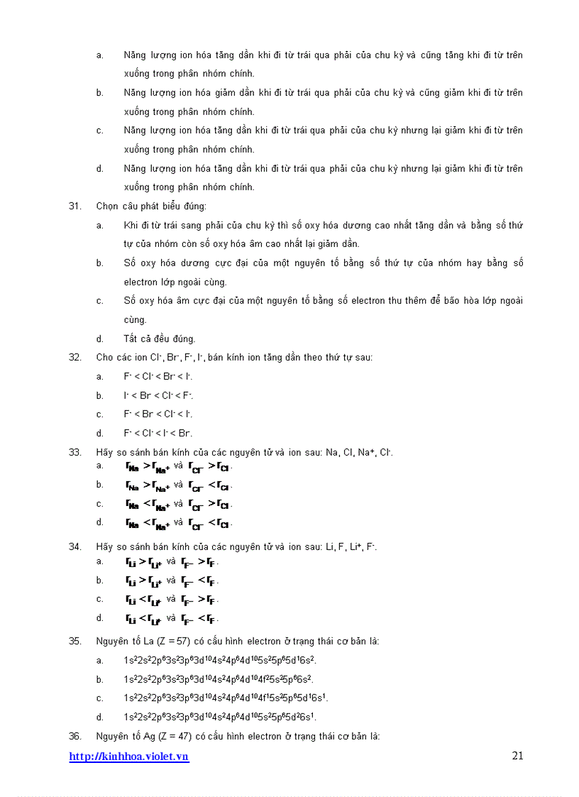 image for page Ngân hàng câu hỏi hoá TN