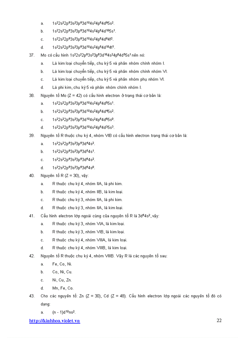 image for page Ngân hàng câu hỏi hoá TN