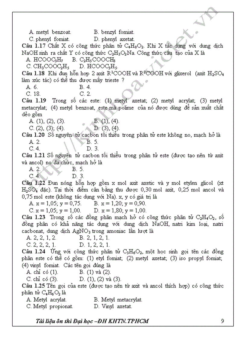 image for page TL ôn thi ĐH hoá 12 Hay