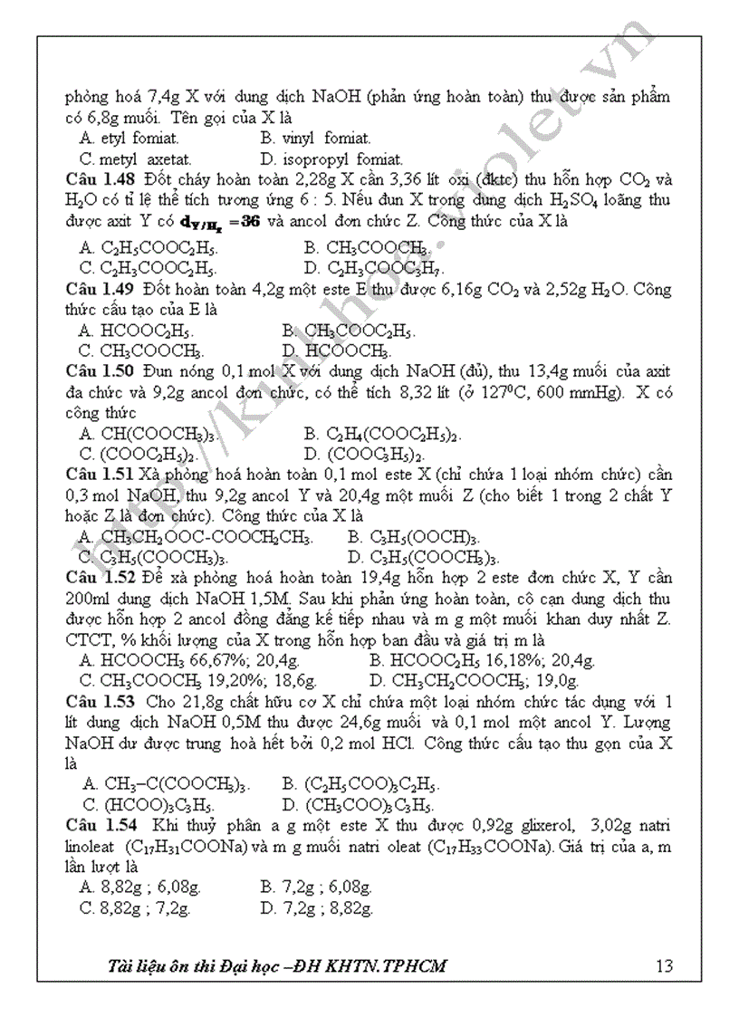 image for page TL ôn thi ĐH hoá 12 Hay
