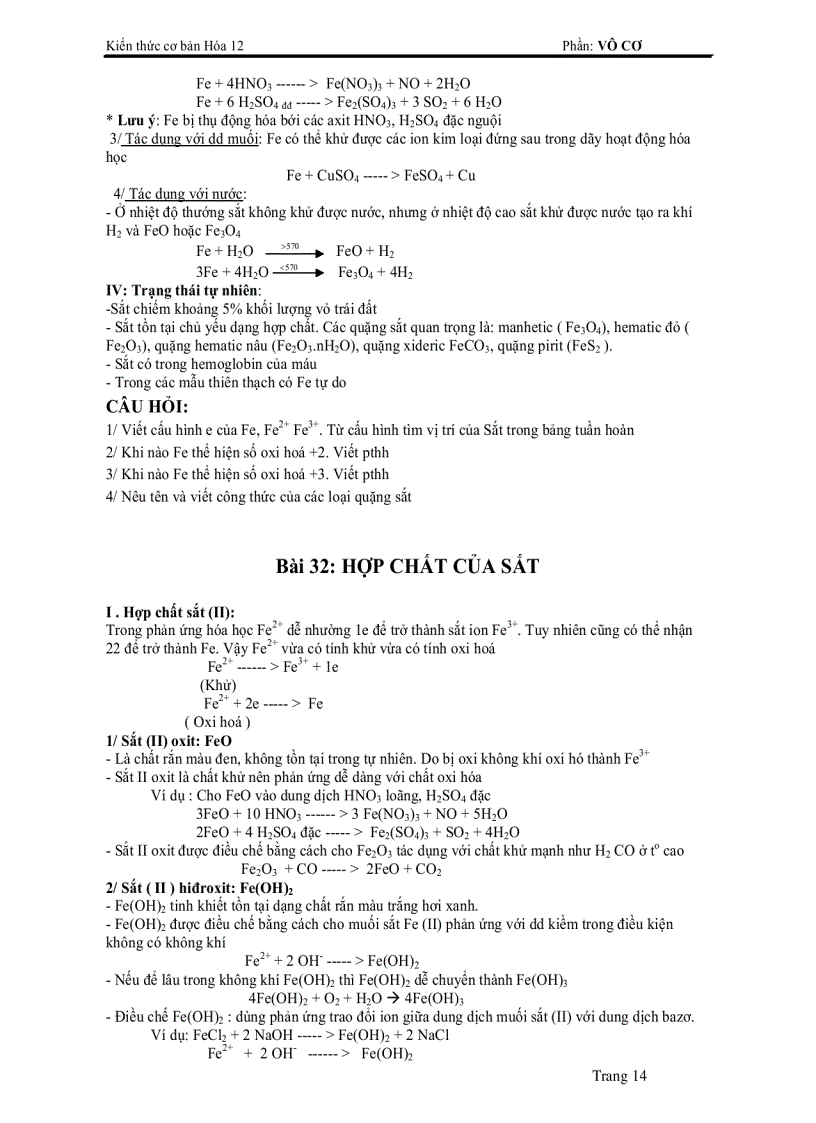 image for page Tổng hợp hóa vô cơ Ôn thi TN