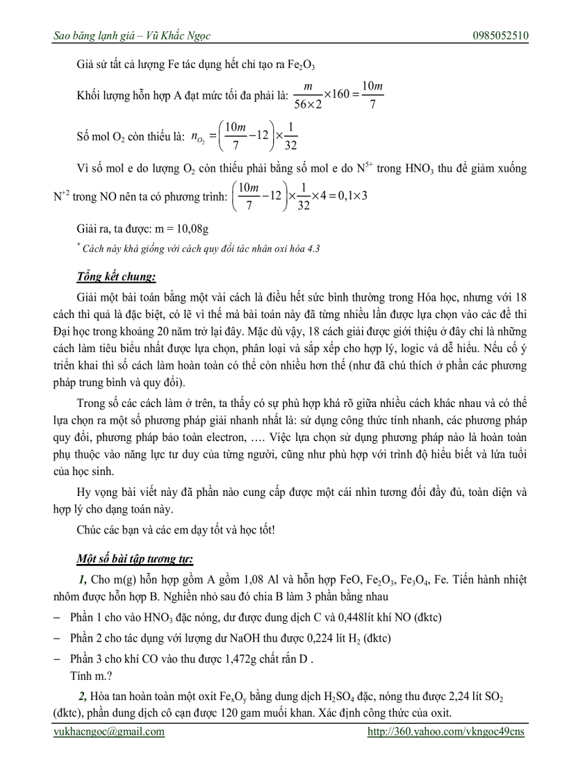 image for page Tổng kết 18 cách giải cho bài toán vô cơ kinh điển