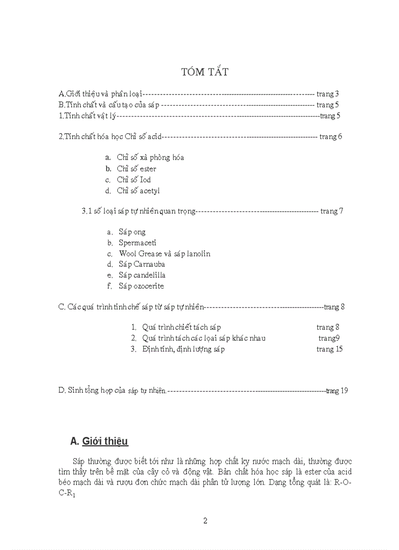 image for page Tổng quan về các loại sáp